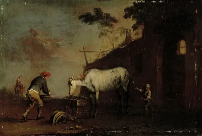 Outside the stable