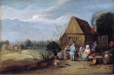 Outside the village inn