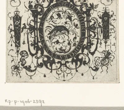 Oval Cartouche with the Alphabet