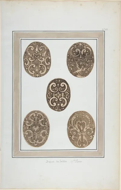 Oval Ornament Designs for Boxes