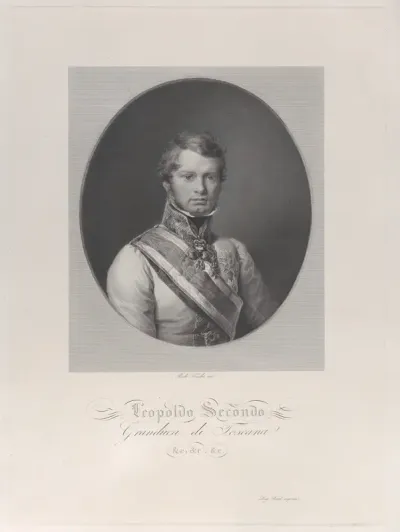 Oval portrait of Leopold II, Grand Duke of Tuscany