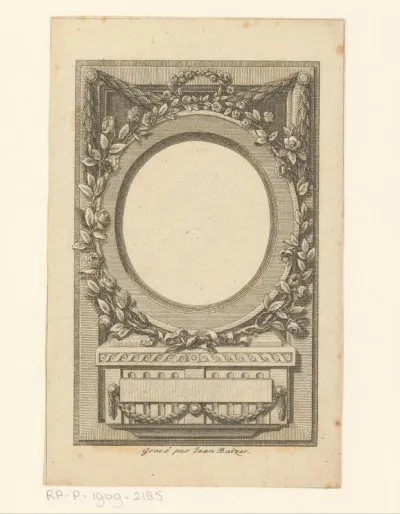 Ovale omlijsting met rozen