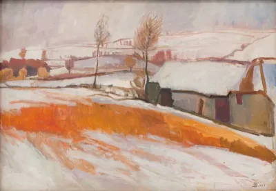 Over Kærby Bakke. Vinter