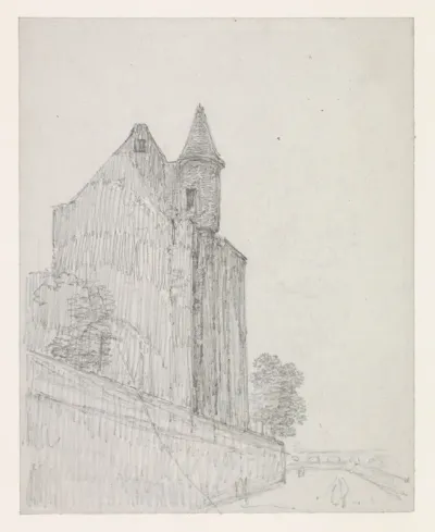 Overblijfsel van een Middeleeuws gebouw aan de Seine-kade