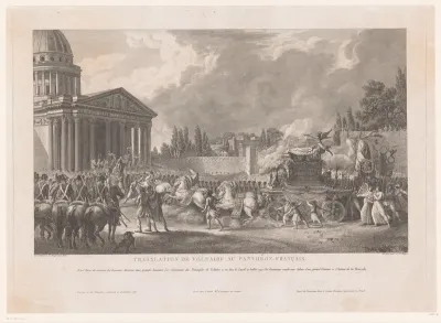 Overbrengen van het lichaam van Voltaire naar het Panthéon in Parijs