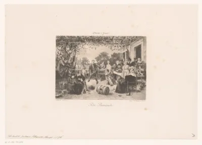 Overdekt terras met dansers