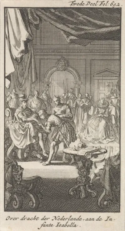 Overdracht van de Spaanse Nederlanden door Filips II aan Isabella Clara Eugenia, infante van Spanje, 1597
