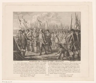 Overgave van het Britse leger onder leiding van Charles, graaf van Cornwallis