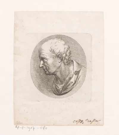 Overlijdensportret van Adam Friedrich Oeser