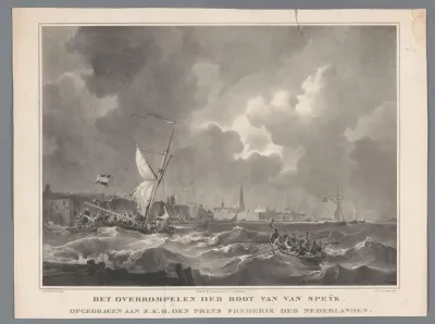 Overrompelen van de boot van Jan van Speyk, 1831