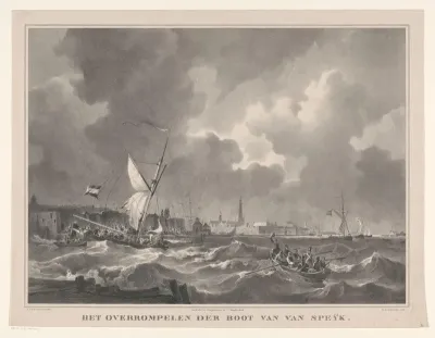 Overrompelen van de boot van Jan van Speyk