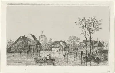 Overstroming bij Beesd, 1855