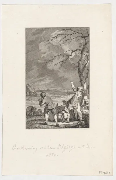 Overstroming van de Rijndijk in Gelderland, 1770