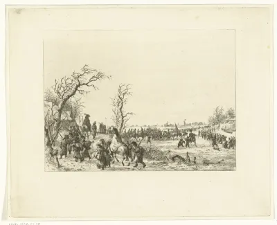 Overtocht van de Franse troepen over de Waal in januari 1795