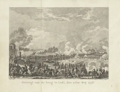 Overtogt van de brug te Lodi, den 11den Meij 1796