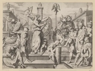 Overwinning creëert het wapenschild van Scipione Borghese