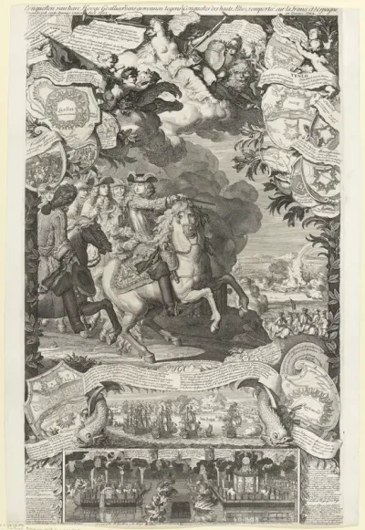Overwinning van de Geallieerden op de Fransen en Spanjaarden in het jaar 1702