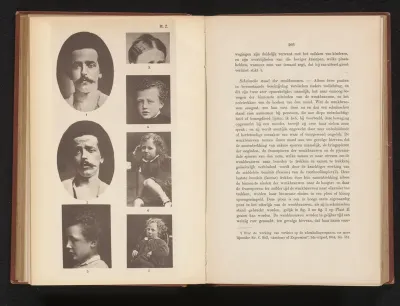 Overzicht van zeven foto's ter illustratie van mensen met verschillende gezichtsuitdrukkingen