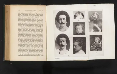 Overzicht van zeven foto's ter illustratie van mensen met verschillende gezichtsuitdrukkingen