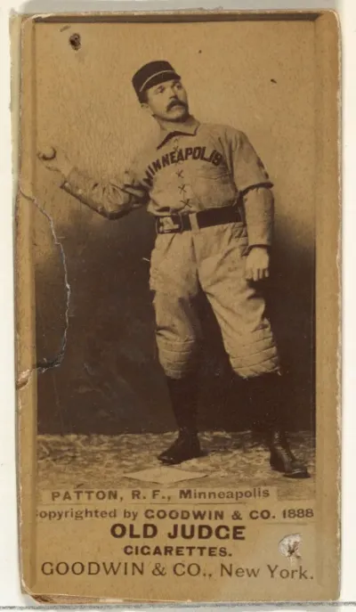 Owen Joseph Patton, Right Field, Minneapolis, from the Old Judge series (N172) for Old Judge Cigarettes