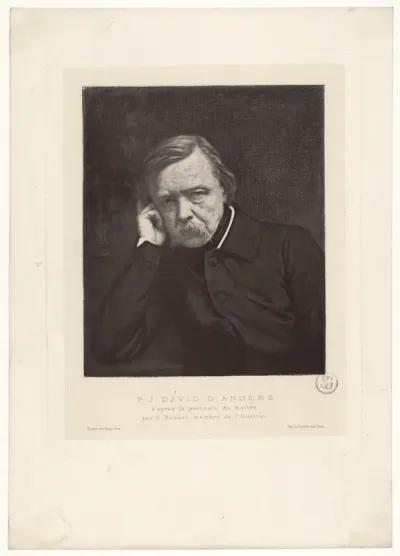 P. J. David d'Angers d'après le portrait du maître par E. Hébert, membre de l'Institut