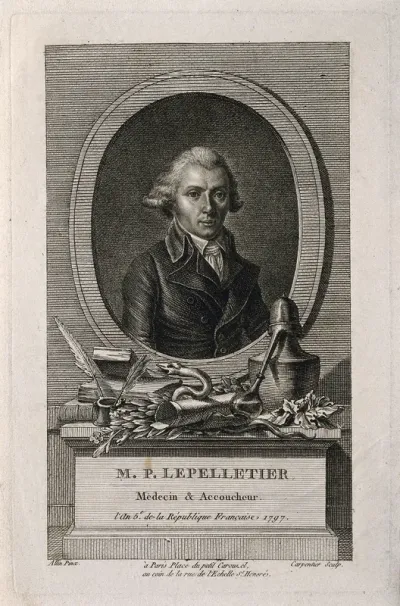P. Lepelletier. Line engraving by Carpentier after Allin