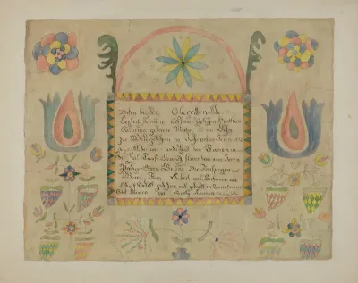 Pa. German Birth Certificate