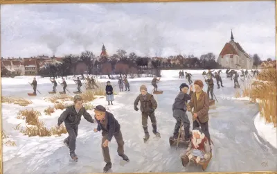 På isen bag byen. Fåborg