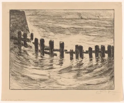 Paalwerk in de Schelde bij Vlissingen