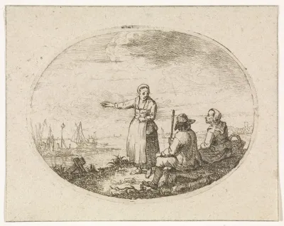 Paar aan oever van rivier