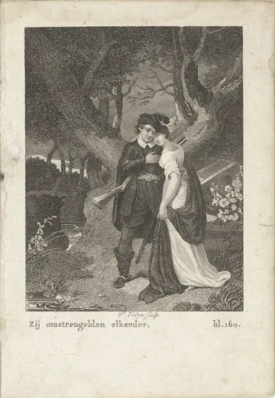 Paar in een bos