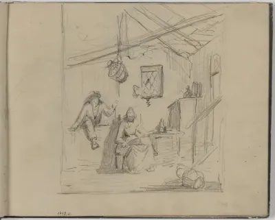 Paar in interieur