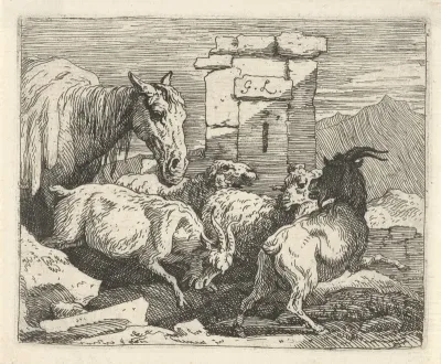 Paard, geiten en schapen