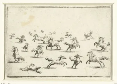 Paarden in diverse houdingen