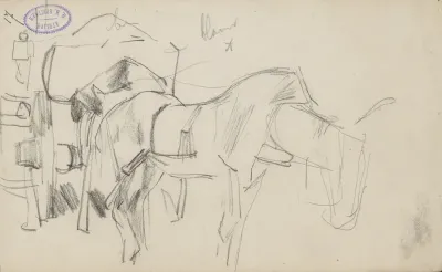 Paarden voor een wagen