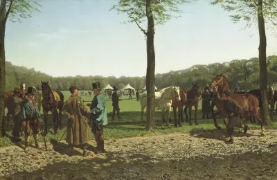 Paardenmarkt op de Maliebaan te Den Haag