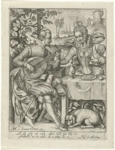 Paartje aan een tafel