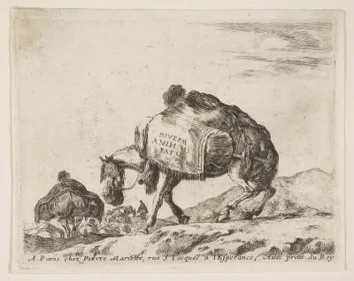 Pack Horse, frontispiece for "Diversi Animali"