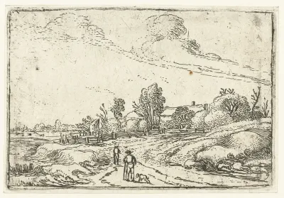 Pad langs een boerderij