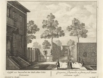 Pad met figuren aan achterzijde van buitenplaats Duinrell