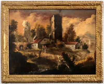 paesaggio con figure