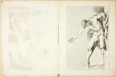 Page 34 and Page 35, Premier Livre de Figures d'Académies Gravées en Partie par les Professeurs de l’Académie Royale