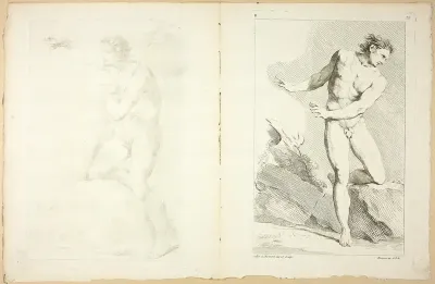 Page 38 and Page 39, from Seconde Livre de Figures d'Academies Gravées en Partie par les Professeurs de l’Académie Royale
