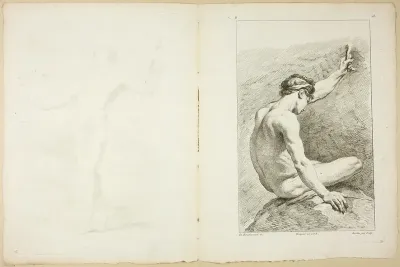 Page 42 and Page 43, from Seconde Livre de Figures d’Académies Gravées en Partie par les Professeurs de l’Académie Royale