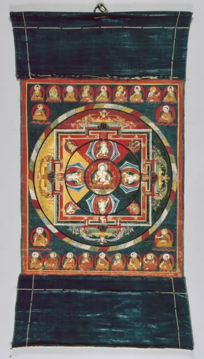 Painted Banner (Thangka) of Vajrasattva Mandala