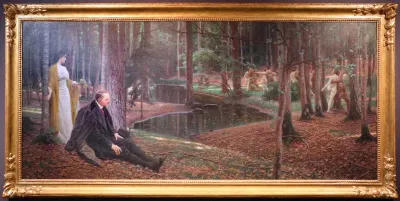 Painter Friedrich König and Ida Kupelwieser in the forest