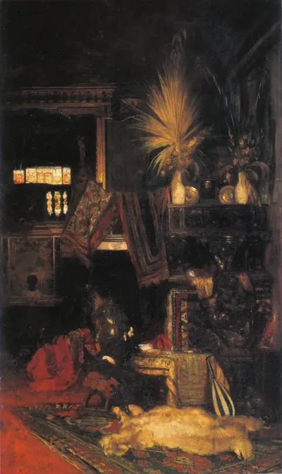 Painter Hans Makart in his studio