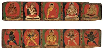 Pair of Manuscript Covers, Each with Five Deities