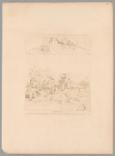 Paisages (Landscapes), from Recueil d'estampes d'après les plus beaux tableaux et d'après les plus beaux desseins qui sont en France (Cabinet Crozat)