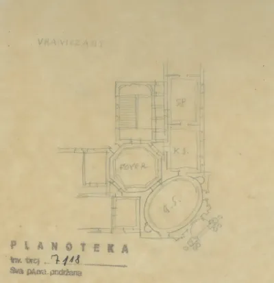 Palača Vranyczany-Dobrinović, crtež tlocrta